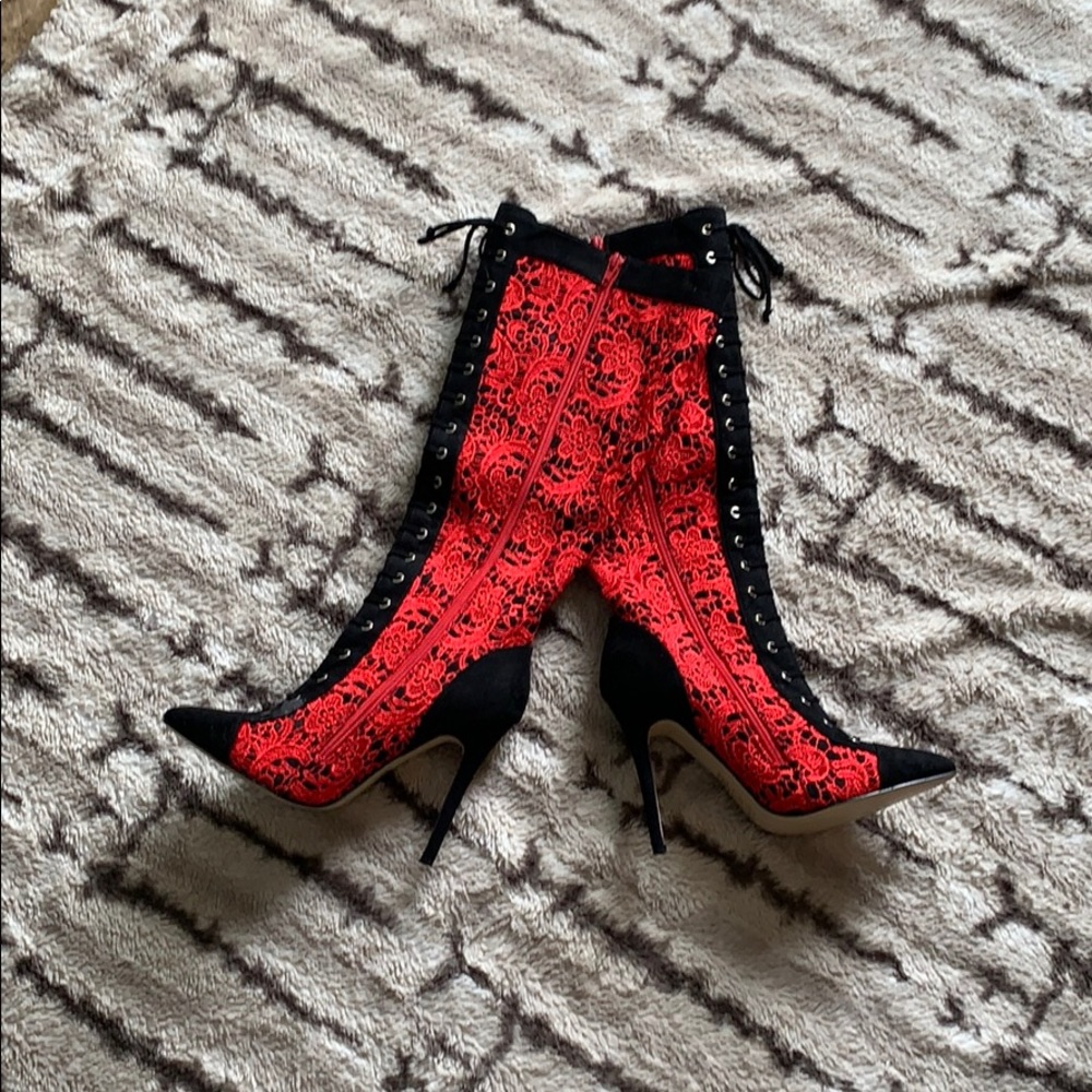 High heeled boots